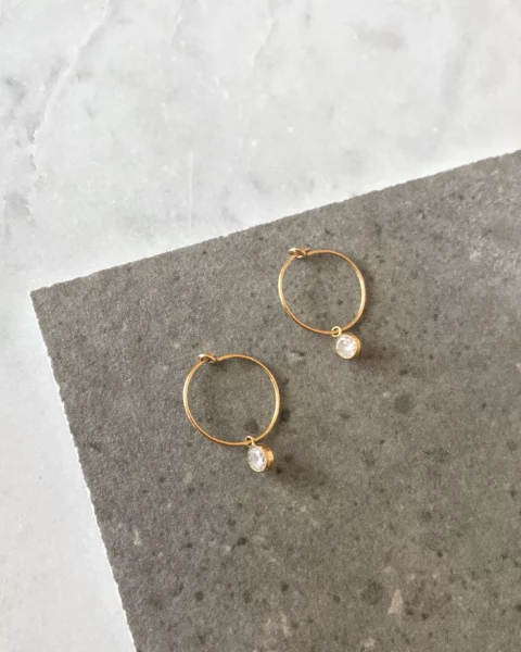 CZ HOOP EARRINGS - Image 3
